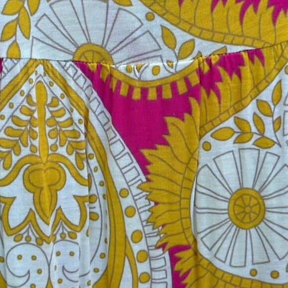 INC International Concepts Print, Swing/Flowy, Peplum Tank, XL, Pink/White/Gold - Picture 9 of 11